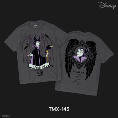 Power 7 Shop เสื้อยืดการ์ตูน &quot;Villains&quot; ลิขสิทธิ์แท้ DISNEY (TMX-145-สีเทา)