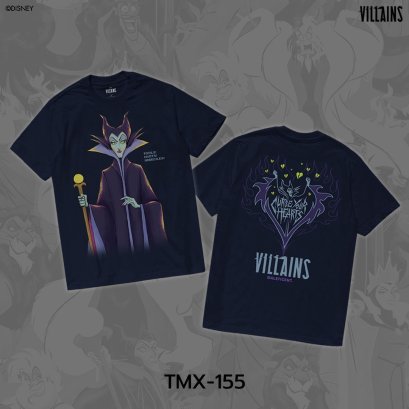 Power 7 Shop เสื้อยืดการ์ตูน &quot;Maleficent&quot; ลิขสิทธิ์แท้ DISNEY (TMX-155-สีกรม)