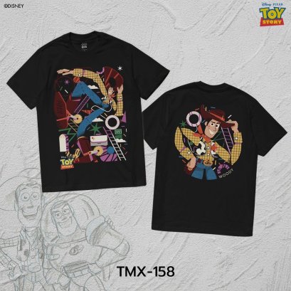 Power 7 Shop เสื้อยืดการ์ตูน ลาย &quot;วู้ดดี้&quot; จาก &quot;Toy Story&quot; ลิขสิทธิ์แท้ DISNEY (TMX-158)