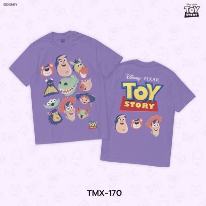 Power 7 Shop เสื้อยืดการ์ตูน "TOY STORY"  ลิขสิทธ์แท้ DISNEY (TMX-170-สีม่วง)