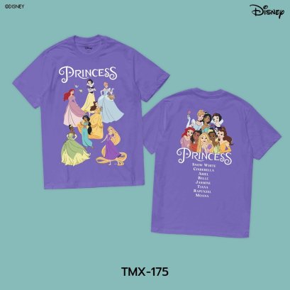 Power 7 Shop เสื้อยืดการ์ตูน "Disney princess"  ลิขสิทธ์แท้ DISNEY (TMX-175-สีม่วง)