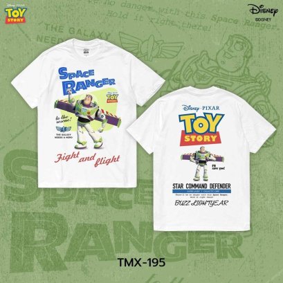 Power 7 Shop เสื้อยืดการ์ตูน ลาย &quot;บัซ ไลท์เยียร์&quot; จาก &quot;Toy Story&quot; ลิขสิทธิ์แท้ DISNEY (TMX-195)