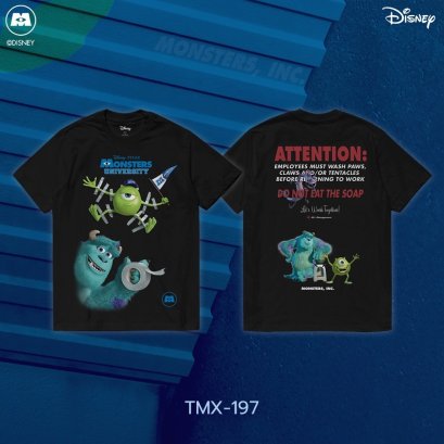 Power7Shop เสื้อยืดการ์ตูน Monsters, Inc. คอลเลคชั่น &quot;Disney Classics&quot; ลิขสิทธิ์แท้ DISNEY (TMX-197)