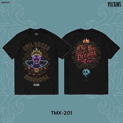 Power 7 Shop เสื้อยืดการ์ตูน "The Evil Queen" ลิขสิทธิ์แท้ DISNEY (TMX-201)