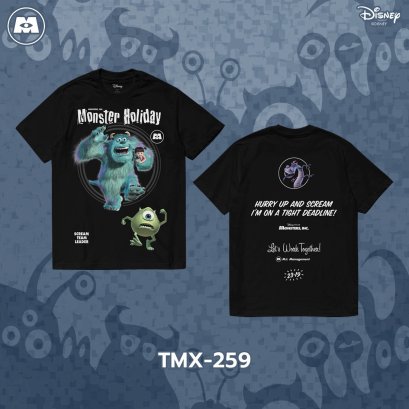 Power 7 Shop เสื้อยืดการ์ตูน "Monster's Holiday" ลิขสิทธิ์แท้ DISNEY (TMX-259)