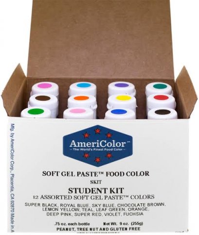 Americolor Soft Gel Paste Food Color 0.75oz : STUDENT KIT