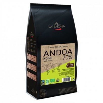VALRHONA ANDOA  NOIRE 70% - Dark Chocolate