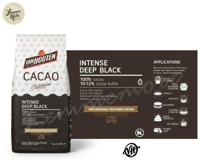 VANHOUTEN COCOA POWDER : INTENSE DEEP  BLACK ** Keto คีโตทานได้ **