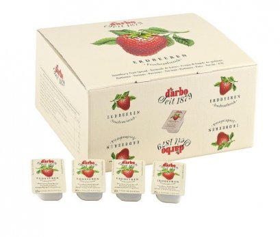 D'arbo all Natural Fruit Spread, Strawberry ขนาด 14g : 1กล่อง (140ชิ้น) - แยมสตรอเบอรี่