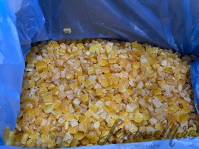 เปลือกส้มเชื่อมหั่นเต่า 9X9 mm. - Glacé Orange Peeled Cubes