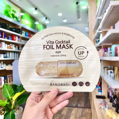 BANOBAGI Vita Cocktail Foil Mask AGE สีทอง