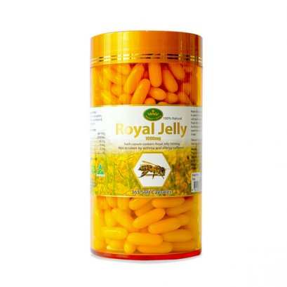 Nature's King Royal Jelly 2% 1000mg 365 Soft Capsules (นมผึ้ง)