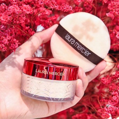 Laura Mercier Set For Luck Translucent Loose Setting Powder with Puff Limited Edition (ฝาแดง)