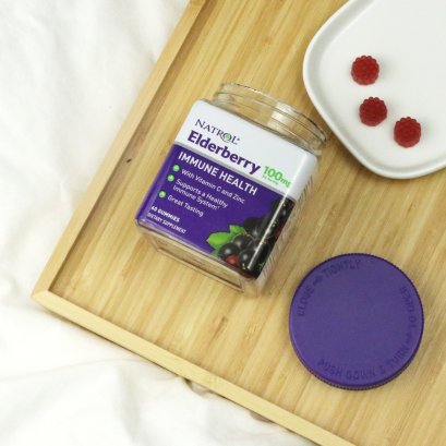 Natrol Elderberry 100mg Immune Health GUMMIES (60 เม็ด)