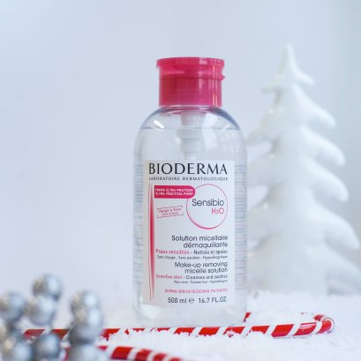 Bioderma Crealine H2O 500ml สีชมพู (ฝาปั้ม)