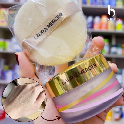Laura Mercier Flawless Encounter Translucent Loose Setting Powder & Puff 29g #Translucent (กล่องชมพู)