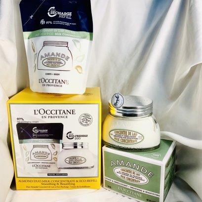 L'Occitane Almond DUO Milk Concentrate 200ml & Eco-Refill 200ml
