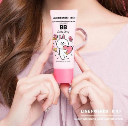 MILLE SUPER WHITENING GOLD ROSE BB CREAM SPF 30 PA++ (LINE FRIENDS) #1 Silky Ivory