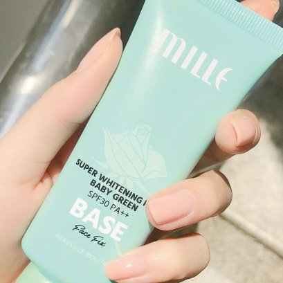 MILLE SUPER WHITENING ROSE BABY GREEN SPF 30 PA++ 30g.