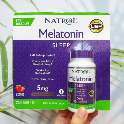 NATROL Melatonin sleep 5mg Fast Dissolve (250 เม็ด)