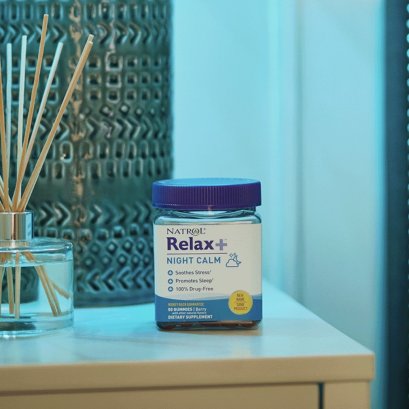 Natrol Relax+ Night Calm 50 Gummies Berry