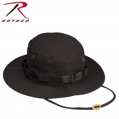 หมวก Boobie Hat 100% Cotton Rip-Stop Boonie Hat สีดำ