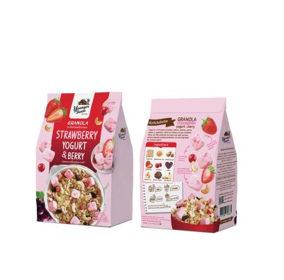 GRANOLA  STRWBERRY YOGURT &BERRY กราโนล่า รสสตรอเบอร์รี่ โยเกิรต์ และเบอร์รี่ 200 กรัม