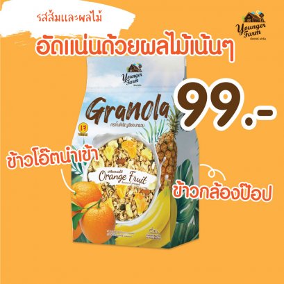 GRANOLA 1 BOXES ORANGE AND FRUIT กราโนล่า 1 กล่อง รสส้มและผลไม้ 225 g