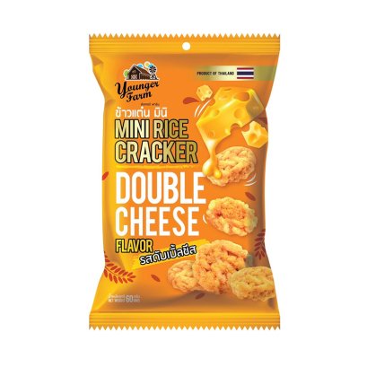 Mini Rice Cracker Double Cheese  60 g  ข้าวแต๋น มินิ รสดับเบิ้ลชีส 60 กรัม