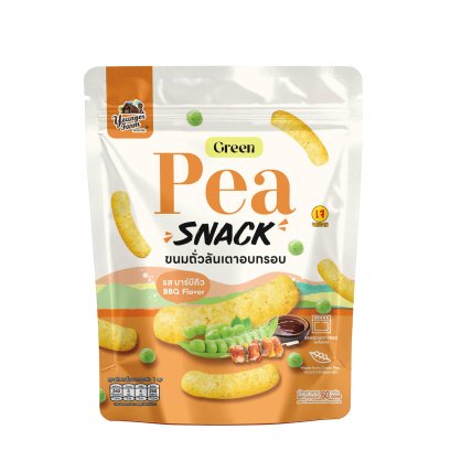 Pea Green Been ขนมถั่วลั่นเตา รสบาร์บีคิว 60 กรัม