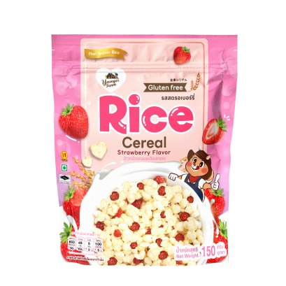 Rice Cereal Chocolate ข้าวกล้องหอมมะลิอบกรอบ รสสตรอเบอร์รี่ 150g