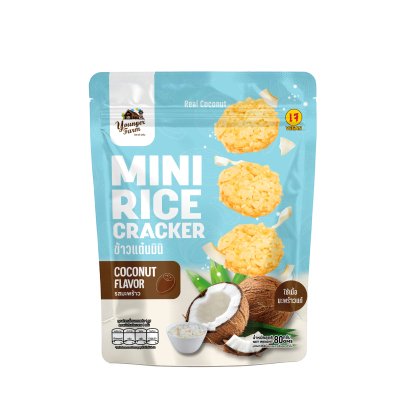 Mini Rice Cracker Coconut 80g ข้าวแต๋น มินิ รสมะพร้าว  80 กรัม