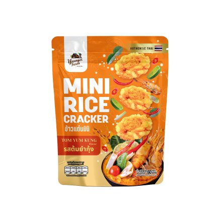 Mini Rice Cracker tom yum kung 80g ข้าวแต๋น มินิ รสตำยำกุ้ง 80 กรัม