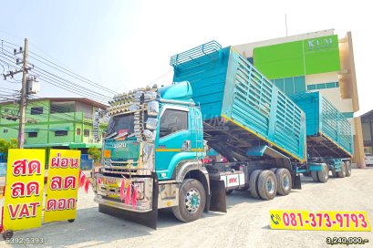 สิบล้อดั้มพ์ ISUZU FXZ 360 แรงม้า ปี 66 + หางดั้มพ์ สามเพลา อู่เดอะฟินิกซ์ ปี 66