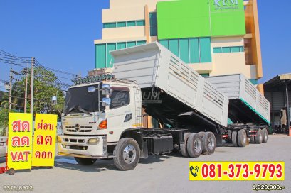 จองวันนี้อีก 2 เดือน ค่อยมารับรถ สิบล้อดั้มพ์ HINO QDR 500 344 แรงม้า ปี 57+หางดั้มพ์ สามเพลา อู่สามมิตร ปี 57
