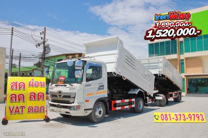 หกล้อดั้มพ์ HINO FC9J 210 แรง ปี 64 +หางดั้มพ์ สองเพลา อู่แก้วเจริญสีทอง ปี 2564