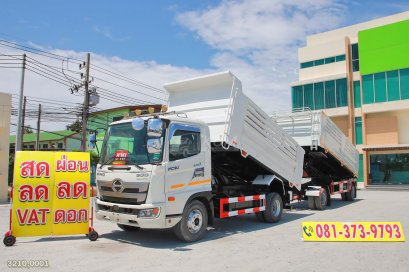 หกล้อดั้มพ์ HINO FC9J 210 แรง ปี 64 +หางดั้มพ์ สองเพลา อู่แก้วเจริญสีทอง ปี 2564