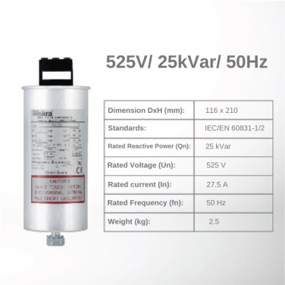 Capacitor คาปาซิเตอร์ Cap bank  525V 25kVar