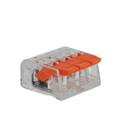 PCT-413 (10 pcs/pack) ตัวต่อสายไฟ 3ช่อง Wire Connector