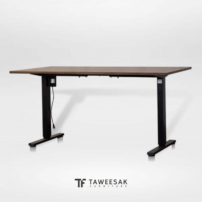 โต๊ะทำงานไม้สักปรับระดับได้ AT058
