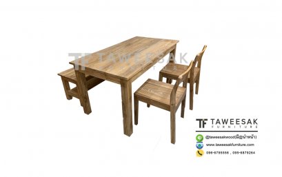 ชุดโต๊ะญี่ปุ่นไม้สัก DS032