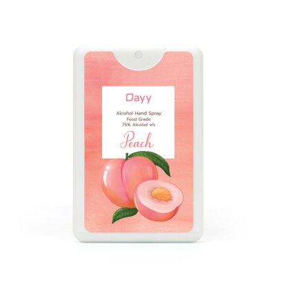 Dayy Alcohol Spray 20 ml.(Peach) สเปรย์ล้างมือ สเปรย์แอลกอฮอล์ 75% v/v 20มล.