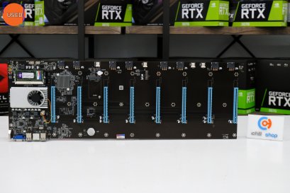 ชุดเมนบอร์ดขุดเหมือง BTC-S37 V1.1 (ใส่การ์ดจอได้ 8 ใบ) P11588