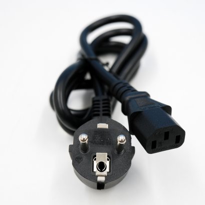 สายไฟ AC (หัวงอ) POWER CABLE MALE FEMALE ขนาด 3X1MM สายใหญ่ 1.2 เมตร P11389