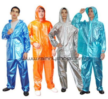 30-RG030 เสื้อกันฝนผู้ใหญ่ ผ้ามุก แบบเสื้อและกางเกง (แขนจั๊ม)