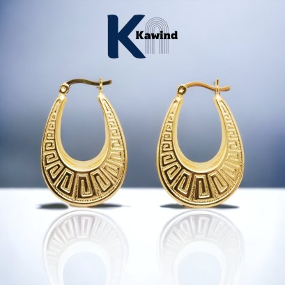 HOOP EARRINGS GREEKEY PATTERN