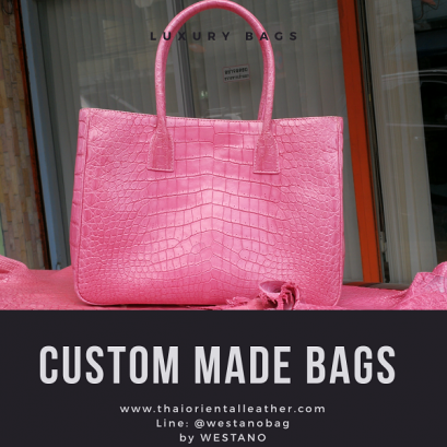 Custom Made Crocodile Leather Handbag