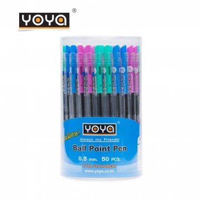 YOYA 0.5 mm Ballpoint Pen Pack 50 : No.1025 / Blue Ink