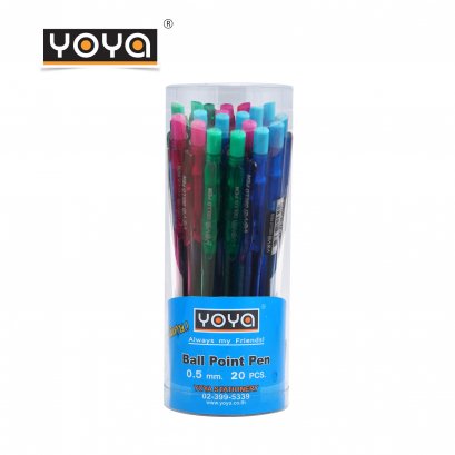 YOYA  0.5 mm Gello Pen Pack 20 : No.1515 / Blue - Red Ink