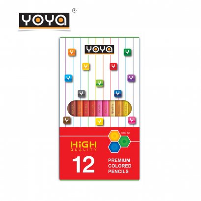 YOYA 12 Colors  Mine Quality Color Pencils No. 555-12